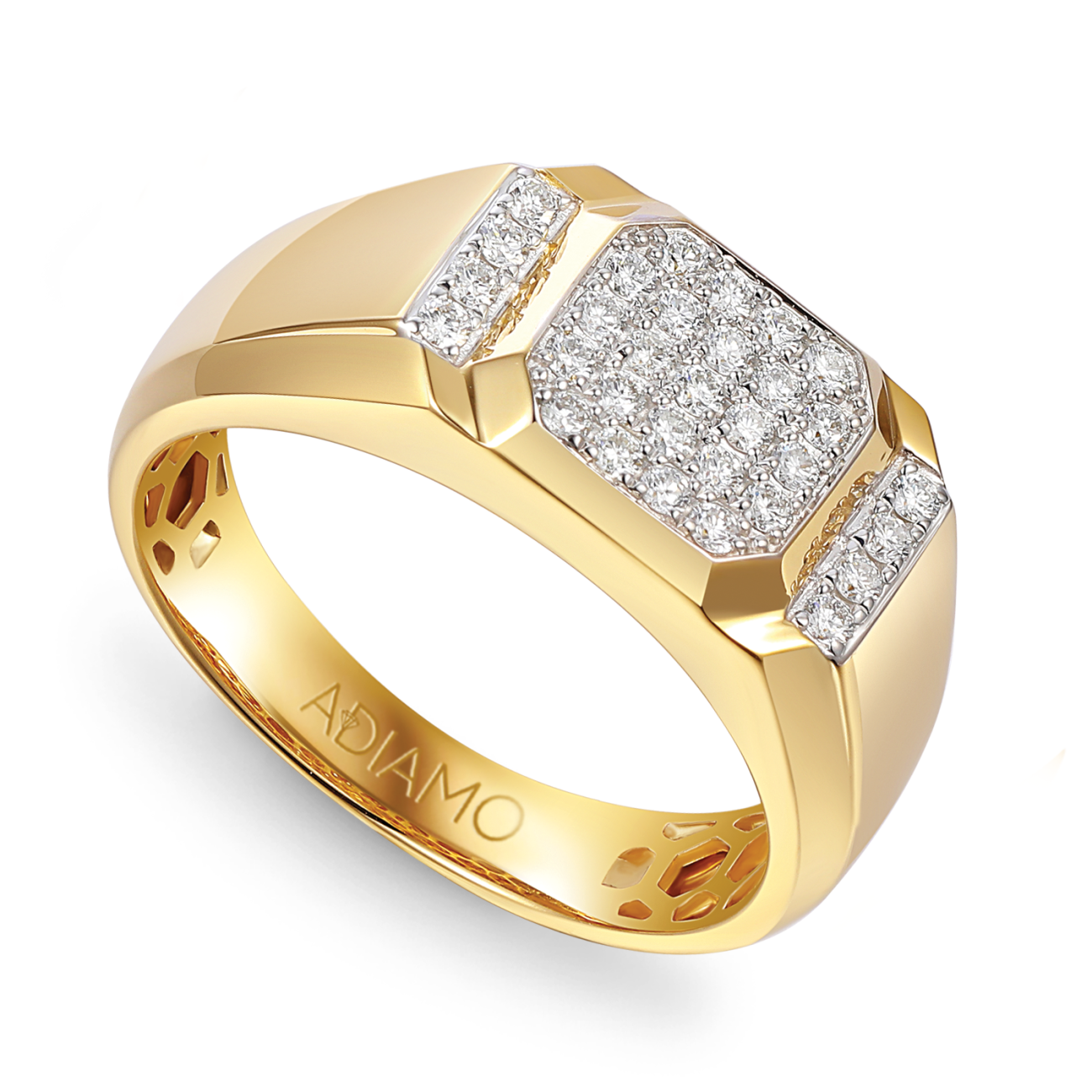 Sygnet męski z diamentami (R95259 Y)