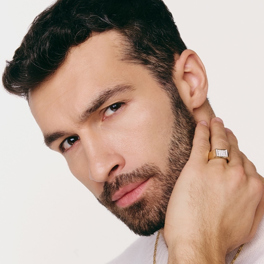 Sygnet męski z diamentami (R95263 Y)