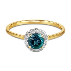 Pierścionek złoty z London Blue Topazem (R62900 Y M LBT): 10 - zdjęcie: 3