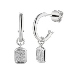 Kolczyki wiszące z diamentami (E96275 W SW) - zdjęcie: 2