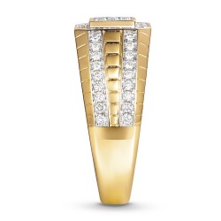 Sygnet męski z diamentami (R95258 Y) - zdjęcie: 5