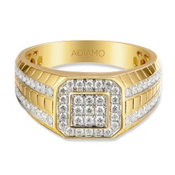 Sygnet męski z diamentami (R95258 Y) - zdjęcie: 4