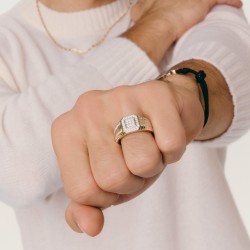 Sygnet męski z diamentami (R95258 Y) - zdjęcie: 3