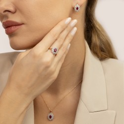 Zawieszka z rubinem i diamentami (P83432 Y RU) - zdjęcie: 5