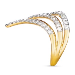 Pierścionek z diamentami laboratoryjnymi (R95387 Y LGD) - zdjęcie: 5