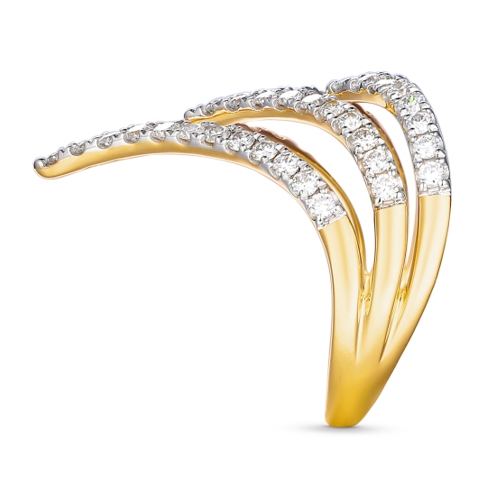 Pierścionek z diamentami laboratoryjnymi (R95387 Y LGD)