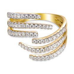 Pierścionek z diamentami laboratoryjnymi (R95178 Y LGD) - zdjęcie: 3