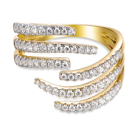 Pierścionek z diamentami laboratoryjnymi