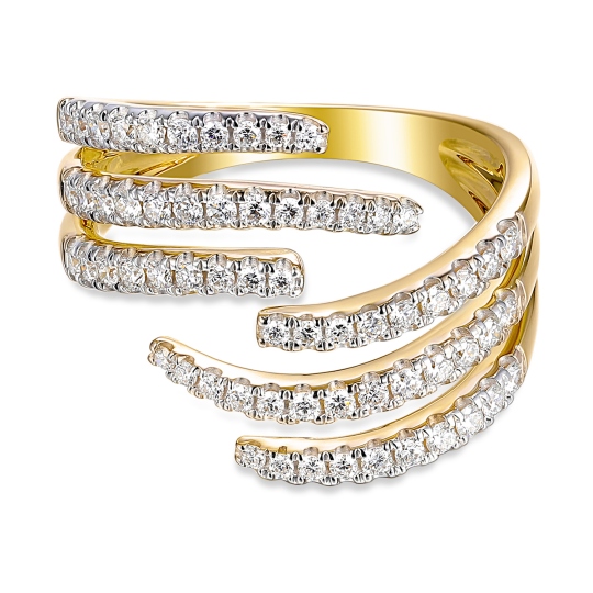 Pierścionek z diamentami laboratoryjnymi (R95178 Y LGD)