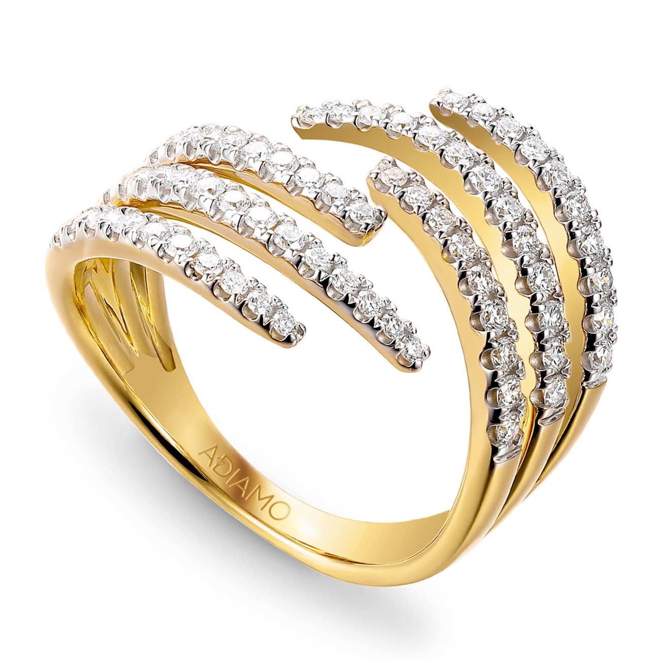 Pierścionek z diamentami laboratoryjnymi (R95178 Y LGD)