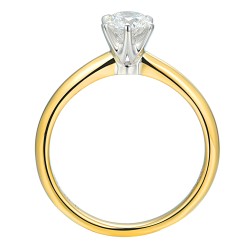 Pierścionek z diamentem laboratoryjnym (R58829 YW LGD 0,50ct) - zdjęcie: 4