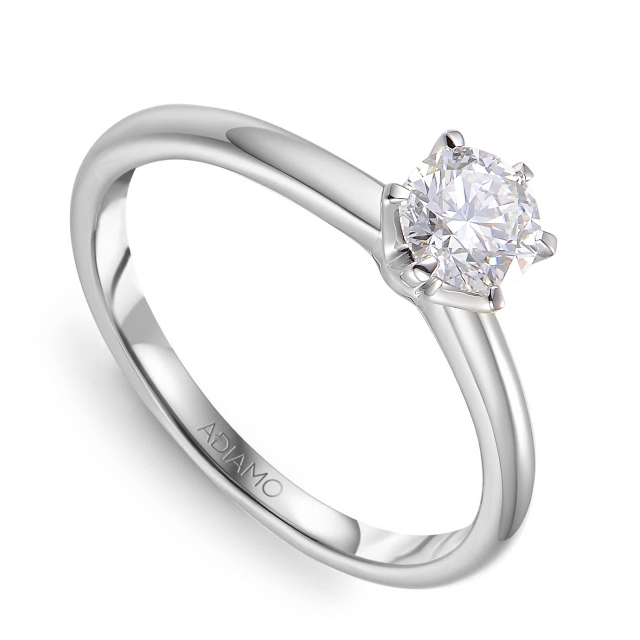 Pierścionek z diamentem laboratoryjnym (R58829 0,51ct W LGD)