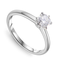 Pierścionek z diamentem laboratoryjnym (R58829 W LGD 0,50ct)