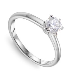 Pierścionek z diamentem laboratoryjnym (R58829 0,51ct W LGD) - zdjęcie: 2