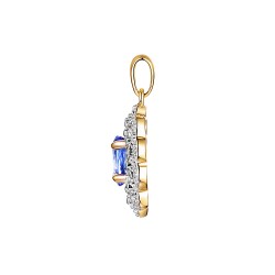 Zawieszka z tanzanitem i diamentami (P83432 Y T) - zdjęcie: 4
