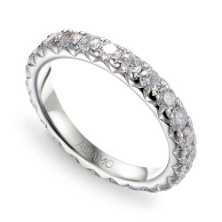 Pierścionek obrączkowy z diamentami laboratoryjnymi (R78749 W LGD) - zdjęcie: 2