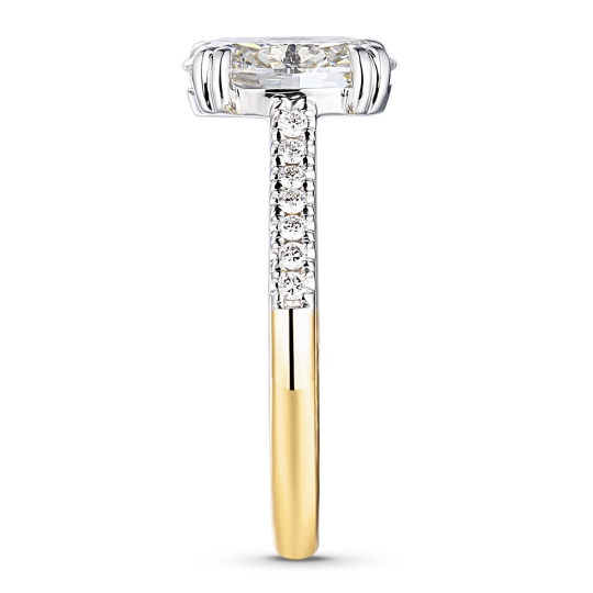 Pierścionek z diamentami laboratoryjnymi (R96117 YW LGD 2.00ct)