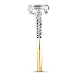 Pierścionek z diamentami laboratoryjnymi (R82483 YW LGD 1.00ct) - zdjęcie: 4