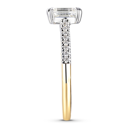 Pierścionek z diamentami laboratoryjnymi (R82483 YW LGD 1.00ct)