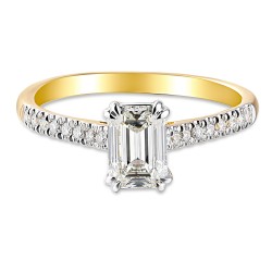 Pierścionek z diamentami laboratoryjnymi (R82483 1,05ct YW LGD) - zdjęcie: 4