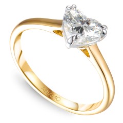 Pierścionek serce z diamentem laboratoryjnym (R96126 YW LGD 1,00ct)