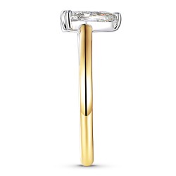 Pierścionek z diamentami laboratoryjnymi (R96123 YW LGD 1.00ct) - zdjęcie: 4