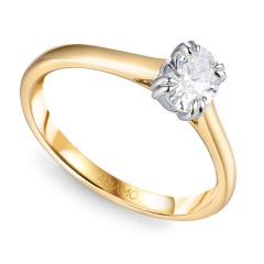 Pierścionek z diamentem laboratoryjnym (R96118 YW LGD 0,50ct)