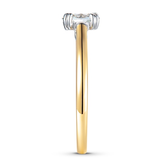 Pierścionek z diamentem laboratoryjnym (R96118 YW LGD 0,50ct)