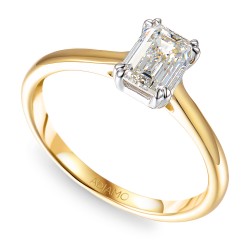 Pierścionek z diamentem laboratoryjnym (R96116 1,02ct YW LGD) - zdjęcie: 2