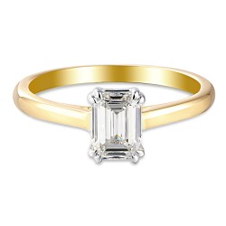 Pierścionek z diamentem laboratoryjnym (R96116 YW LGD 1,00ct) - zdjęcie: 4