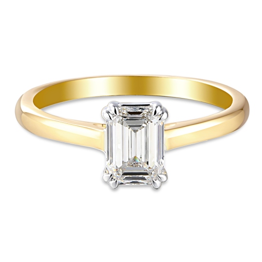 Pierścionek z diamentem laboratoryjnym (R96116 1,02ct YW LGD)