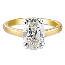 Pierścionek z diamentem laboratoryjnym (R96118 YW LGD 2,00ct) - zdjęcie: 4