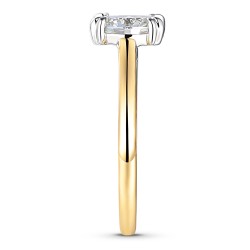 Pierścionek z diamentem laboratoryjnym (R96118 YW LGD 1,00ct) - zdjęcie: 4