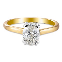 Pierścionek z diamentem laboratoryjnym (R96118 YW LGD 1,00ct) - zdjęcie: 4