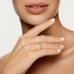 Pierścionek z diamentami laboratoryjnymi (R89045 Y LGD) - zdjęcie: 3