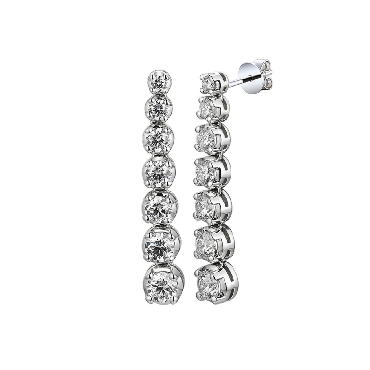 Kolczyki z diamentami laboratoryjnymi