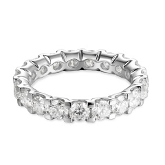 Pierścionek obrączkowy z diamentami laboratoryjnymi