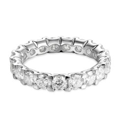 Pierścionek obrączkowy z diamentami laboratoryjnymi (R66280 W LGD) - zdjęcie: 3