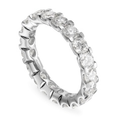 Pierścionek obrączkowy z diamentami laboratoryjnymi