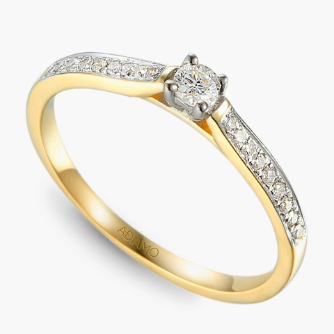 Pierścionek z diamentami (R43664 YW)