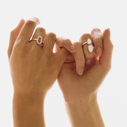 Pierścionek z diamentami laboratoryjnymi (R95318 Y LGD) - zdjęcie: 6