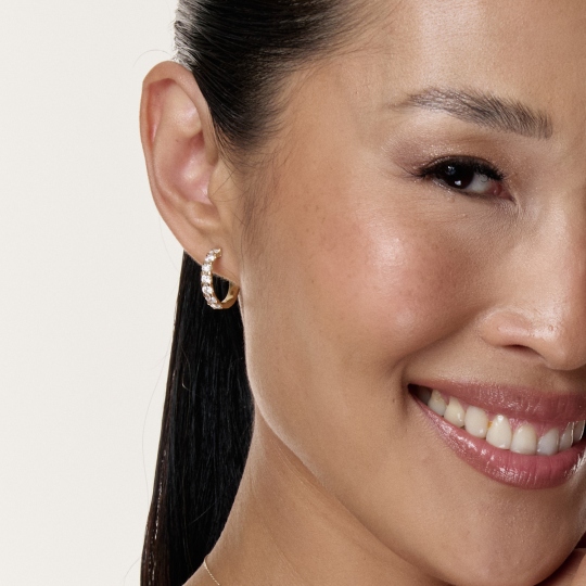 Kolczyki z diamentami (E82597 Y A)