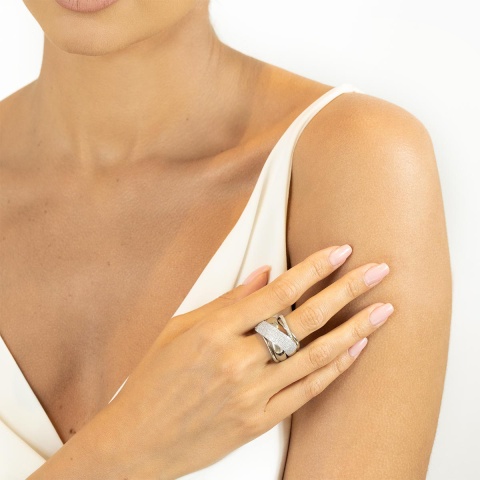 Pierścionek z diamentami (R49020 W )