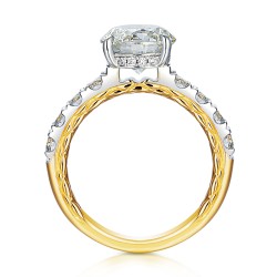 Pierścionek z diamentami laboratoryjnymi (R94452 YW LGD 3.00ct): 10 - zdjęcie: 4