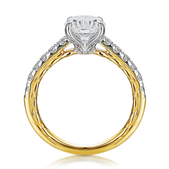 Pierścionek z diamentami laboratoryjnymi (R94453 1,51ct YW LGD): 10