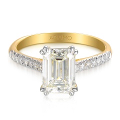 Pierścionek z diamentami laboratoryjnymi (R82483 YW LGD 2.00ct)