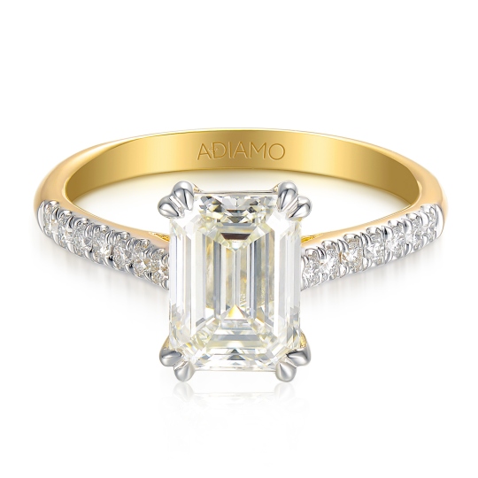 Pierścionek z diamentami laboratoryjnymi (R82483 YW LGD 2.00ct): 10