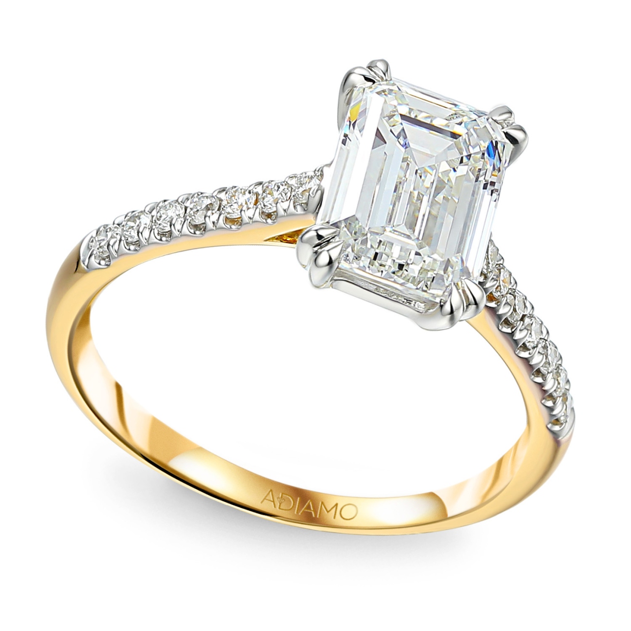 Pierścionek z diamentami laboratoryjnymi (R82483 YW LGD 2.00ct): 10