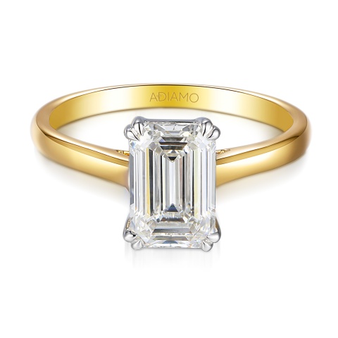Pierścionek z diamentem laboratoryjnym (R96116 YW LGD 2,00ct)