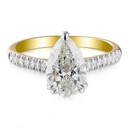 Pierścionek z diamentami laboratoryjnymi (R96122 YW LGD 2.00ct): 10 - zdjęcie: 3